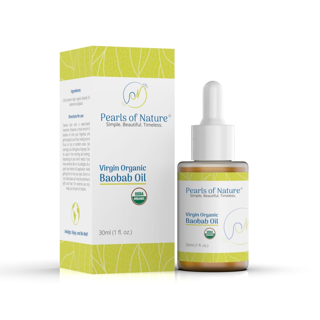 Pearls of Nature Virgin Organic Baobab Oil 30 ml bottle and box