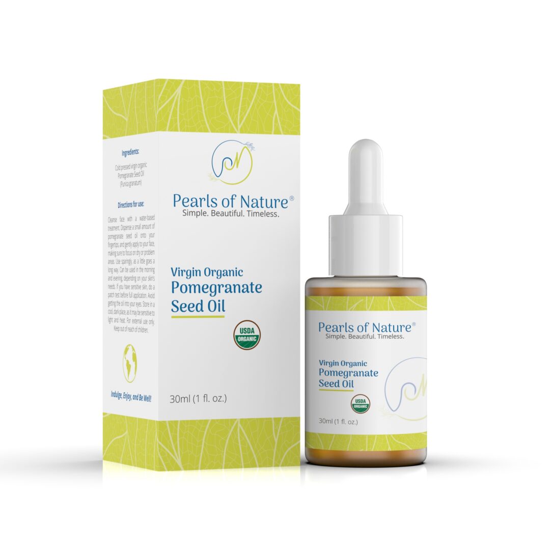 Pearls of Nature Virgin Organic Pomegranate Seed Oil 30 ml bottle and box